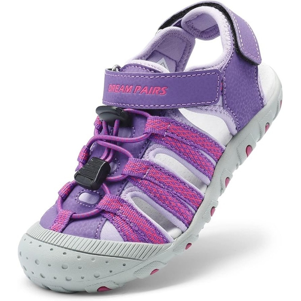 Dream Pairs Purple & Pink Kids Sport Sandals
